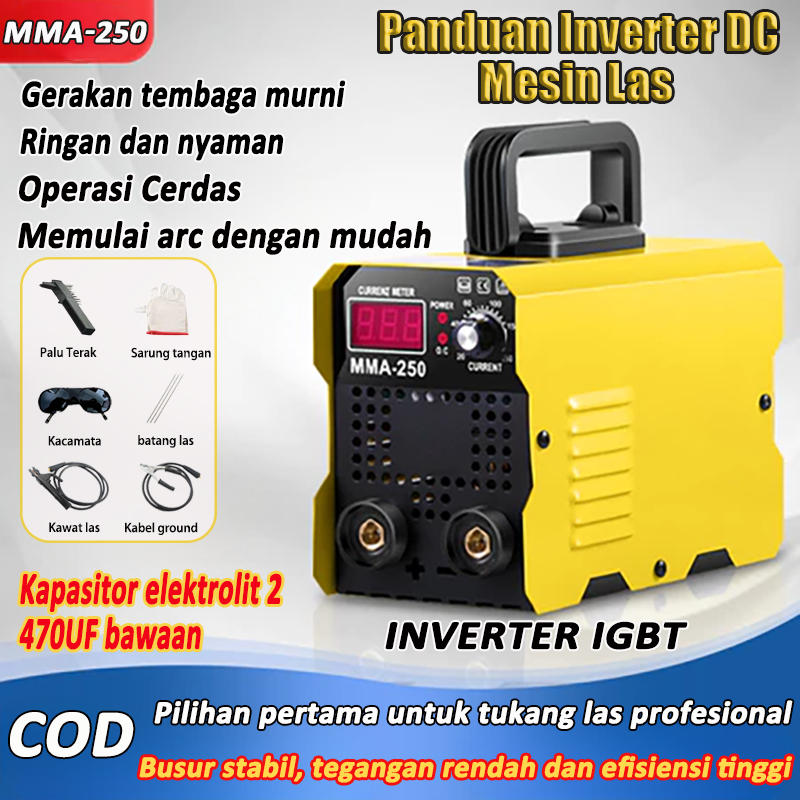 Jual [GARANSI RESMI] Mesin Las Inverter MMA-250 450W IGBT - Alat Las ...