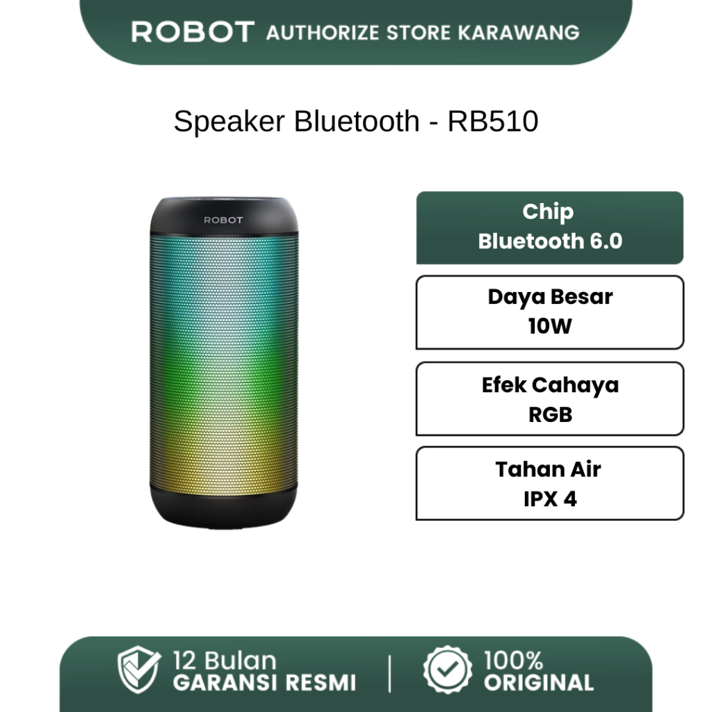 Jual ROBOT Speaker Wireless 10W Bluetooth 5.3 Super Bass IPX4 Tahan Air ...