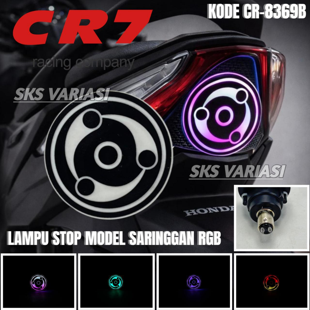 Jual Lampu Stop Rem Sharingan Mata Madara Belakang RGB Motor Bebek ...