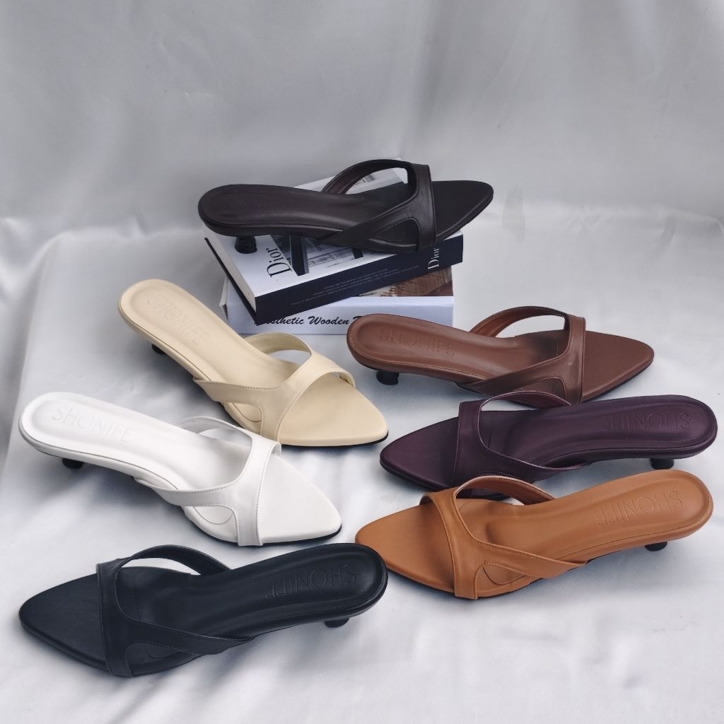 Jual SHONIFE Heels Muna 3cm staylist Big Size 35-42 | Shopee Indonesia