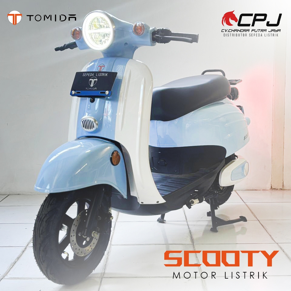 Jual Sepeda Motor Listrik Tomida Scooty TERBARU model vespa MOLIS ...