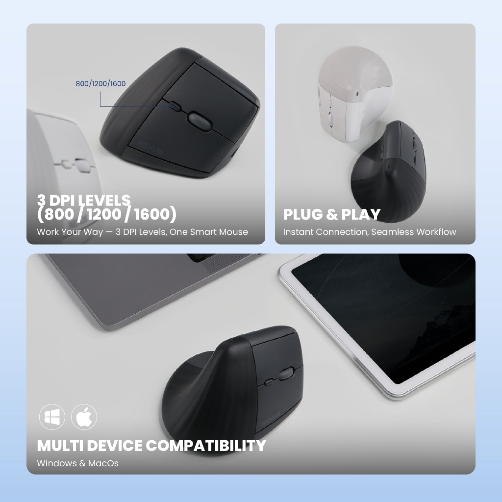 Rexus Mouse Wireless Office Clif II QV270 (3)