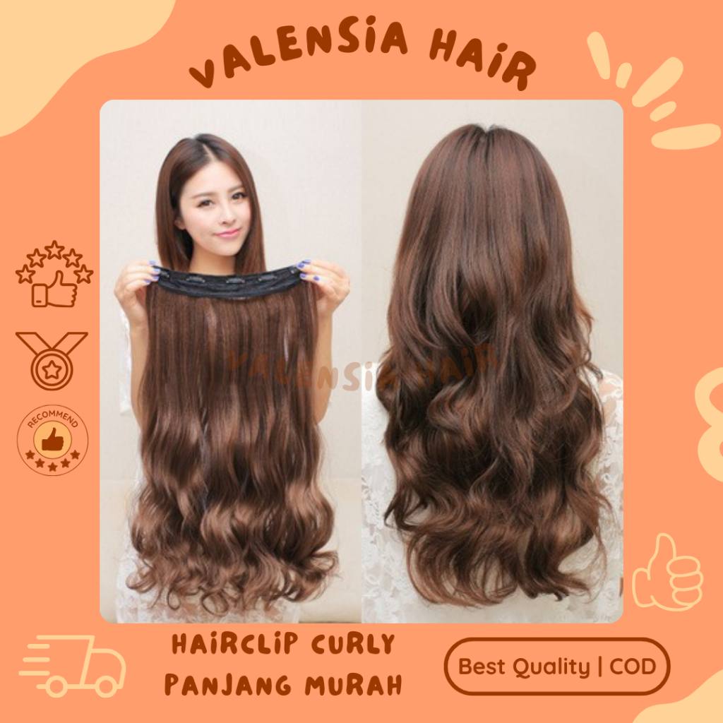 Jual hair clip curly panjang murah / hairclip curly panjang murah (VH ...