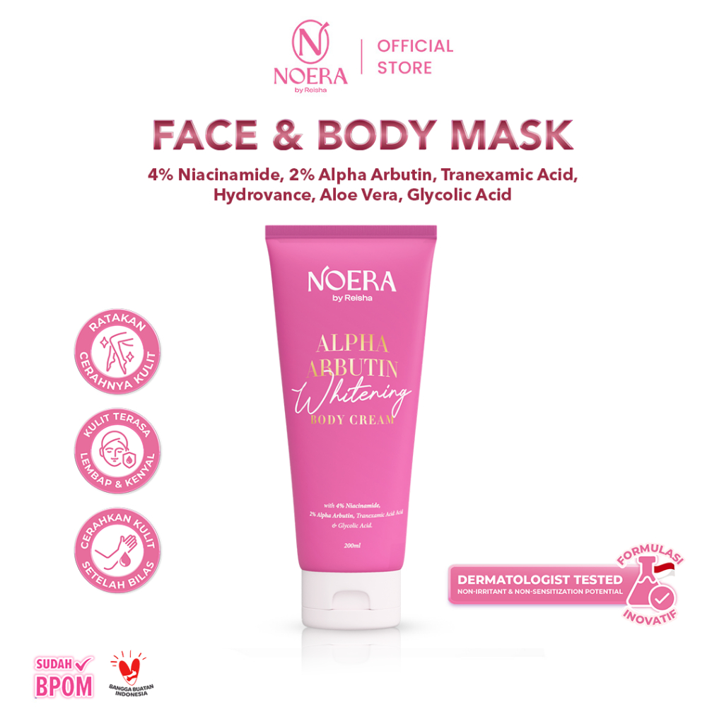 Jual Noera Face and Body Cream | Alpha Arbutin Whitening Body Cream ...