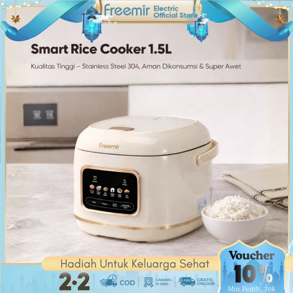Jual freemir Smart Slow Cooker & Digital Rice Cooker | Timer Otomatis ...