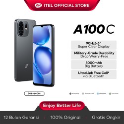 itel A100C 3+64GB Layar 6.6" 90Hz Tahan Banting Military-Grade UltraLink Free Ca