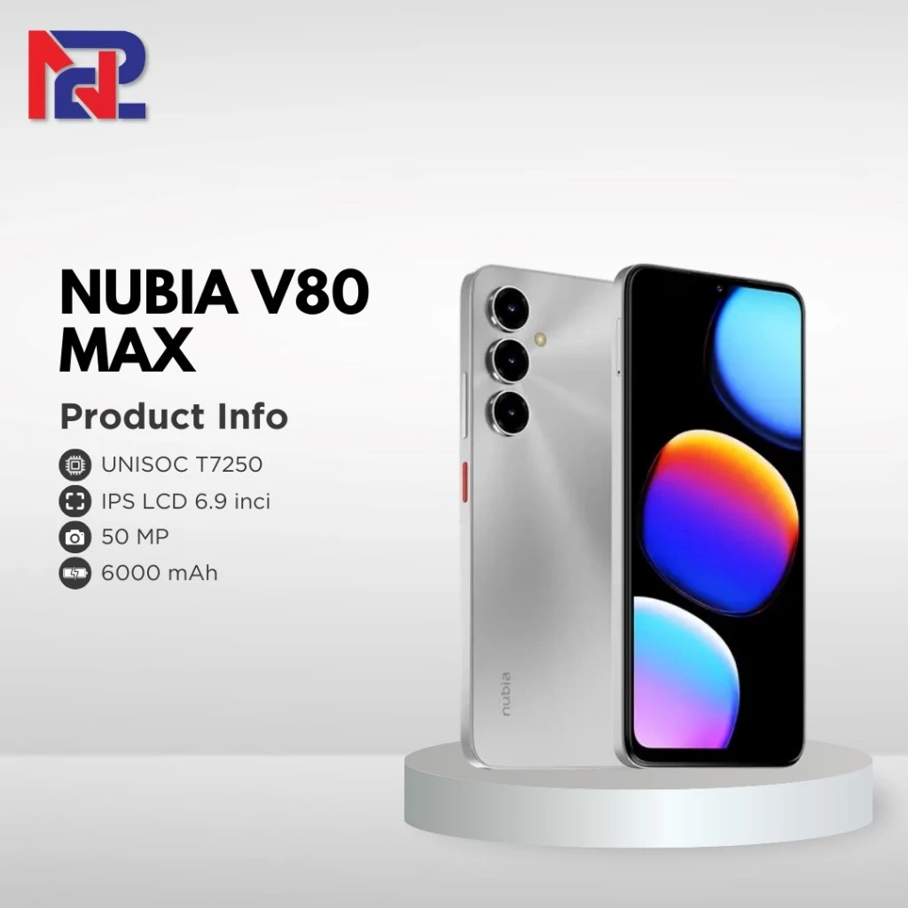 Modul kamera belakang nubia V80 Max dengan resolusi 50MP dan AI filter