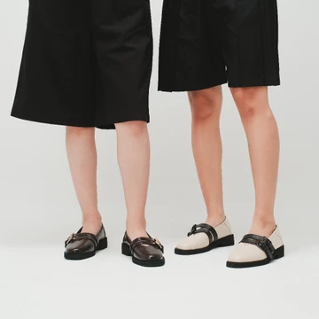 CEKHAS Leony Cream Flat Shoes Wanita