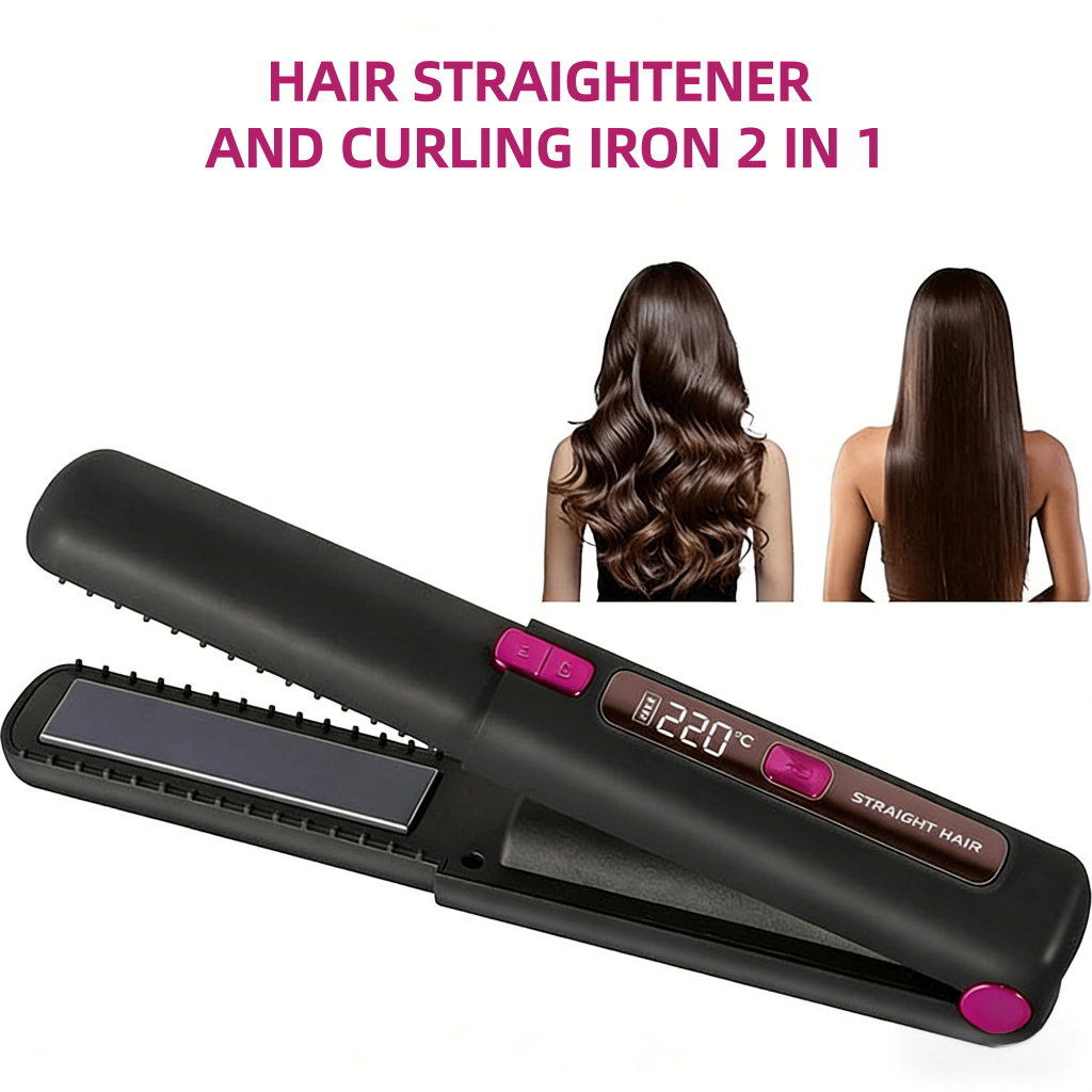 Jual 2IN1 Catokan Rambut Alat pengeriting rambut Tongkat Tanpa Kabel ...
