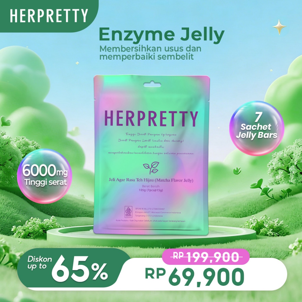 Jual HerPretty Enzyme Detox Purify Jelly Matcha Flavor - Jeli Agar Rasa ...