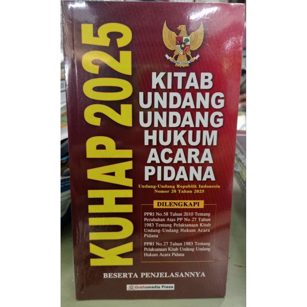 Jual Original KUHAP No 20 Tahun 2025 Kitab Undang Undang Hukum Acara ...