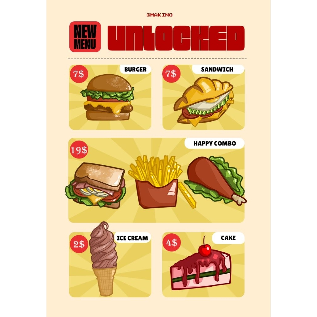Jual Cafe menu design, Restaurant menu design, dan Foodtruck menu ...
