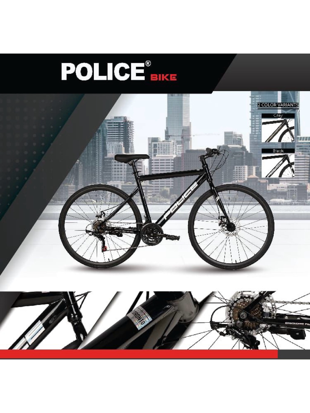 Jual Element Police Hybrid Toronto EFG 3 x 7 SP Sepeda Dewasa | Shopee ...