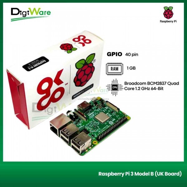 Jual Mini PC Raspberry Pi 3 Model B (UK Board) | Raspi 3 model B ...
