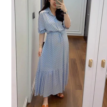 Delivia Midi Dress Zebra Rayon Armoure Premium 5110 11 12Casual Midi Dress Wanita Katun Motif