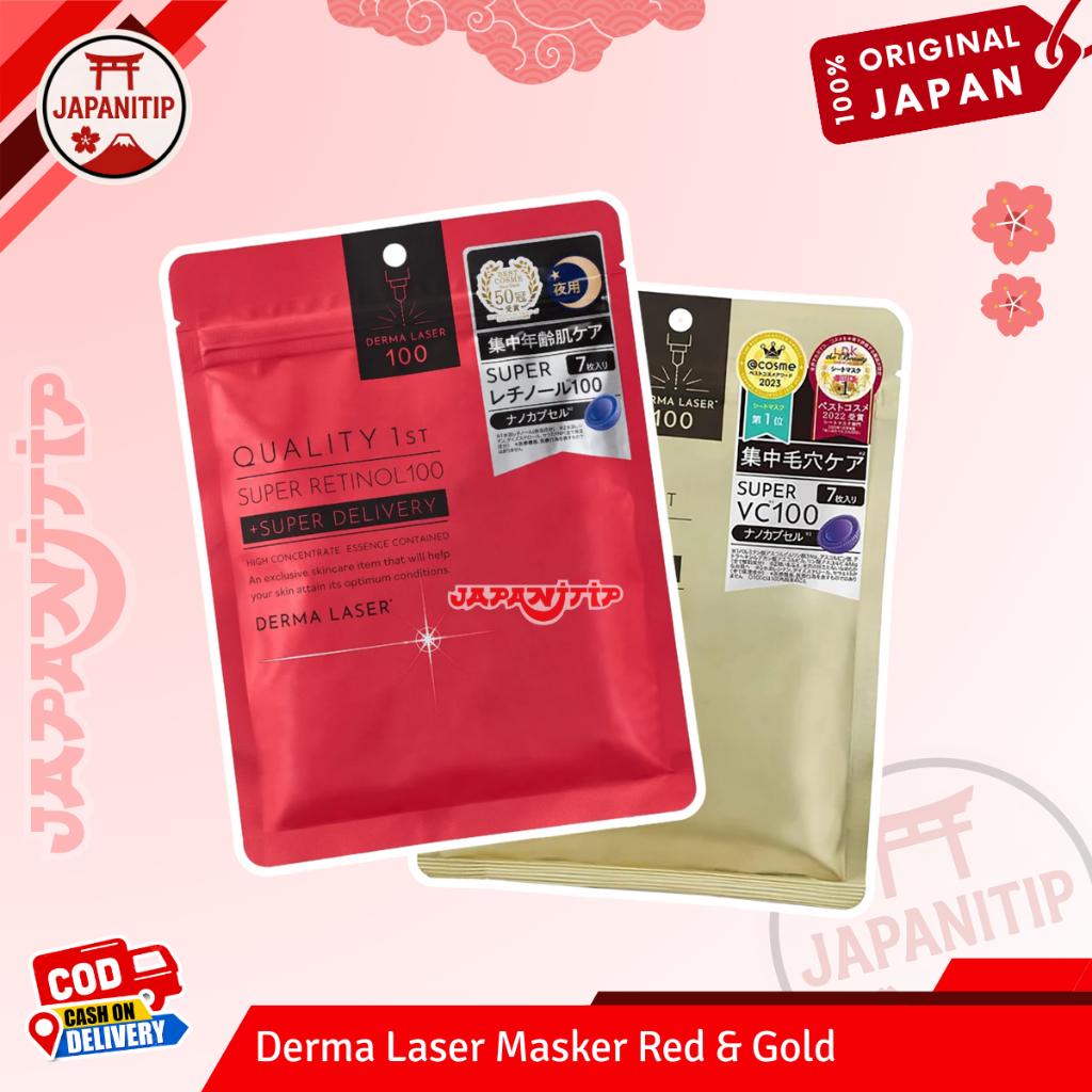 Jual Masker Wajah DERMA LASER MASK SUPER RETINOL 100 & SUPER VC100 ...