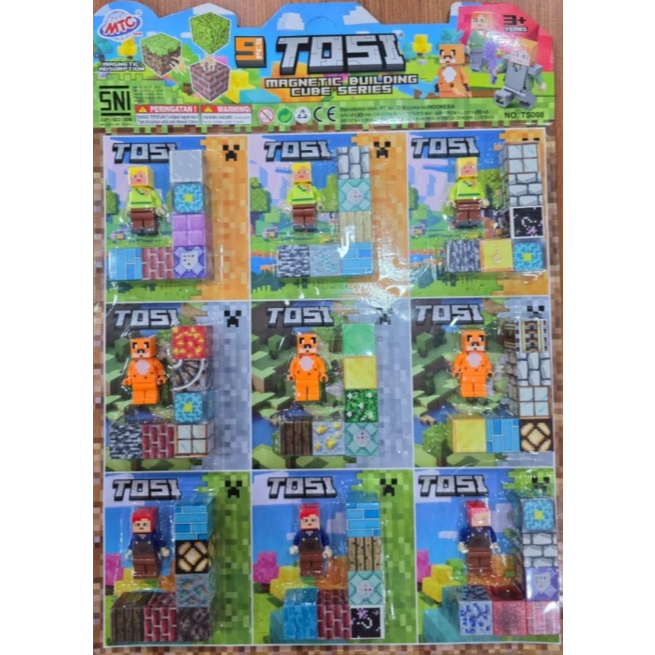 Jual Mainan Balok Minecraft lengkap Aksesoris Magnetik Block satuan pcs ...