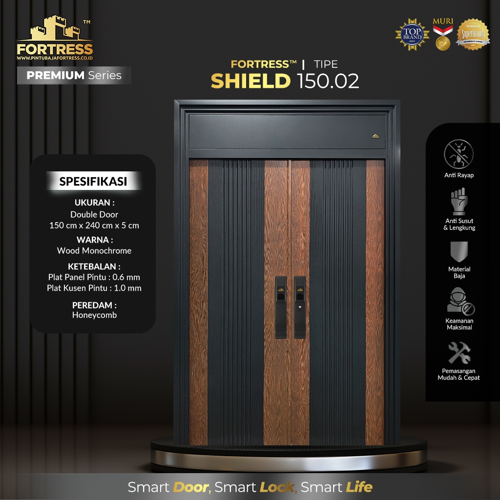 PINTU BAJA FORTRESS TYPE SHIELD 90, 120 dan 150 MOTIF 02 & 03 - LUAR JABODETABEK