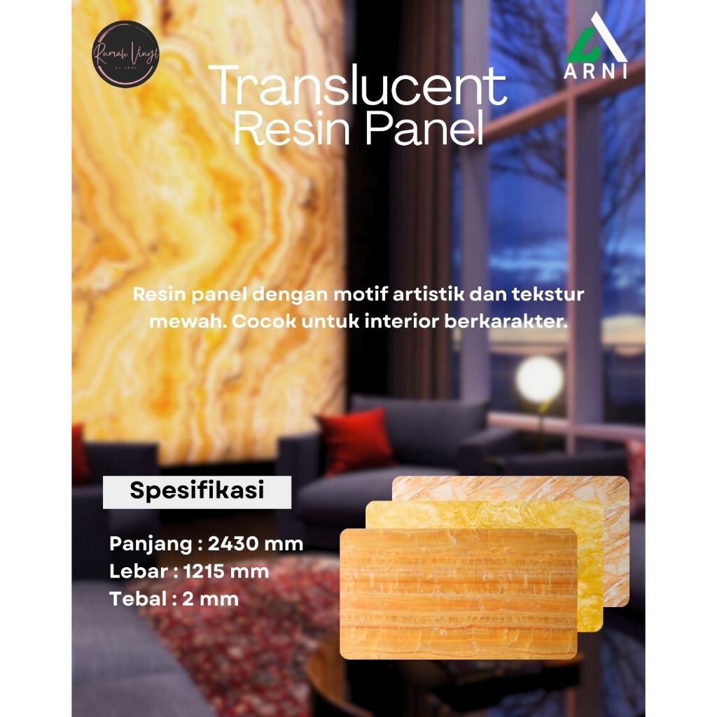 Jual Translucent Resin Panel Dekoratif Premium | Backlit Wall ...