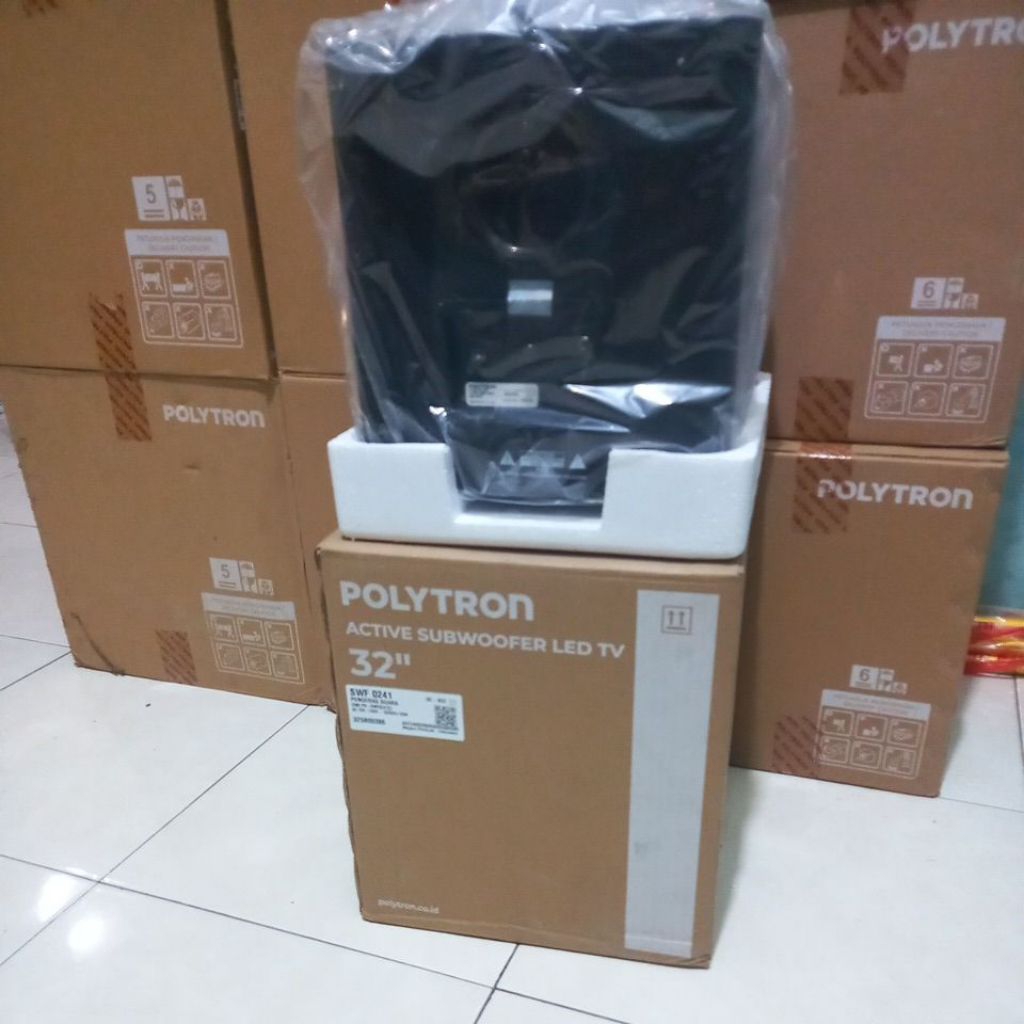 Jual subwoofer soundbar android active tv polytron 32 inch kondisi baru ...
