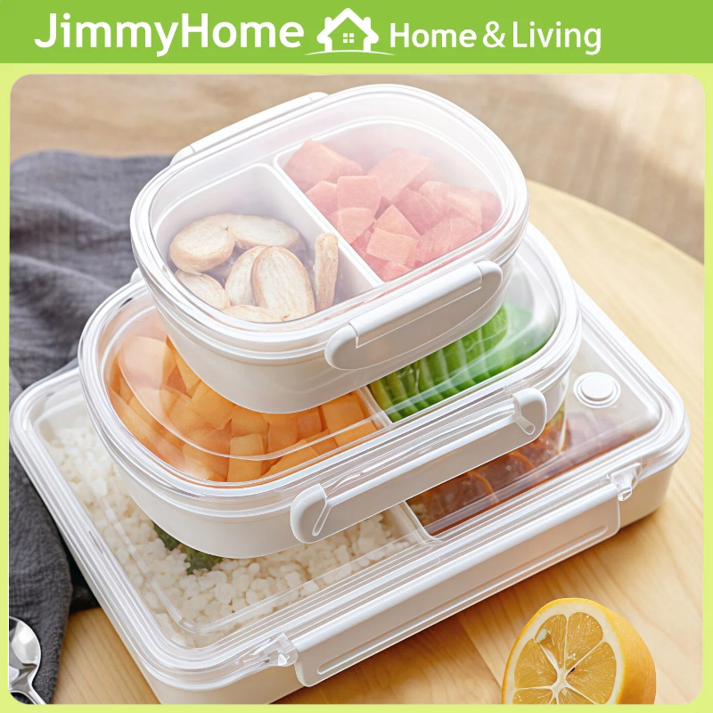 Jual JimmyHome Kotak Makanan Minimalis White Bento Box Food container ...