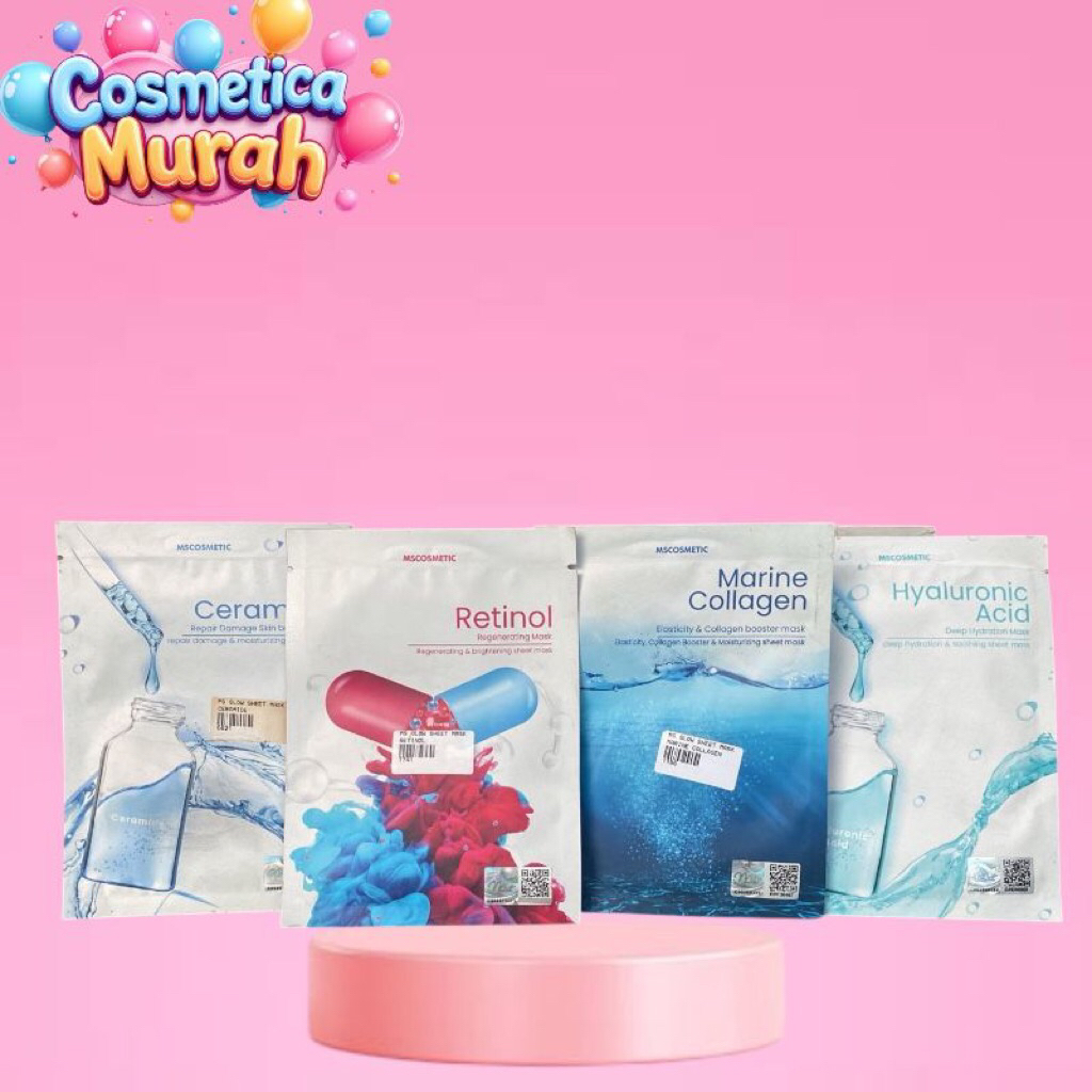 MSGLOWBEAUTY sheet mask brightening regenerating dan whitening ms glow masker wajah tisu