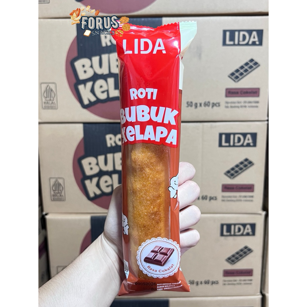 Jual Roti Gulung LIDA Ukuran JUMBO Roti VIRAL Taburan Bubuk Kelapa ...