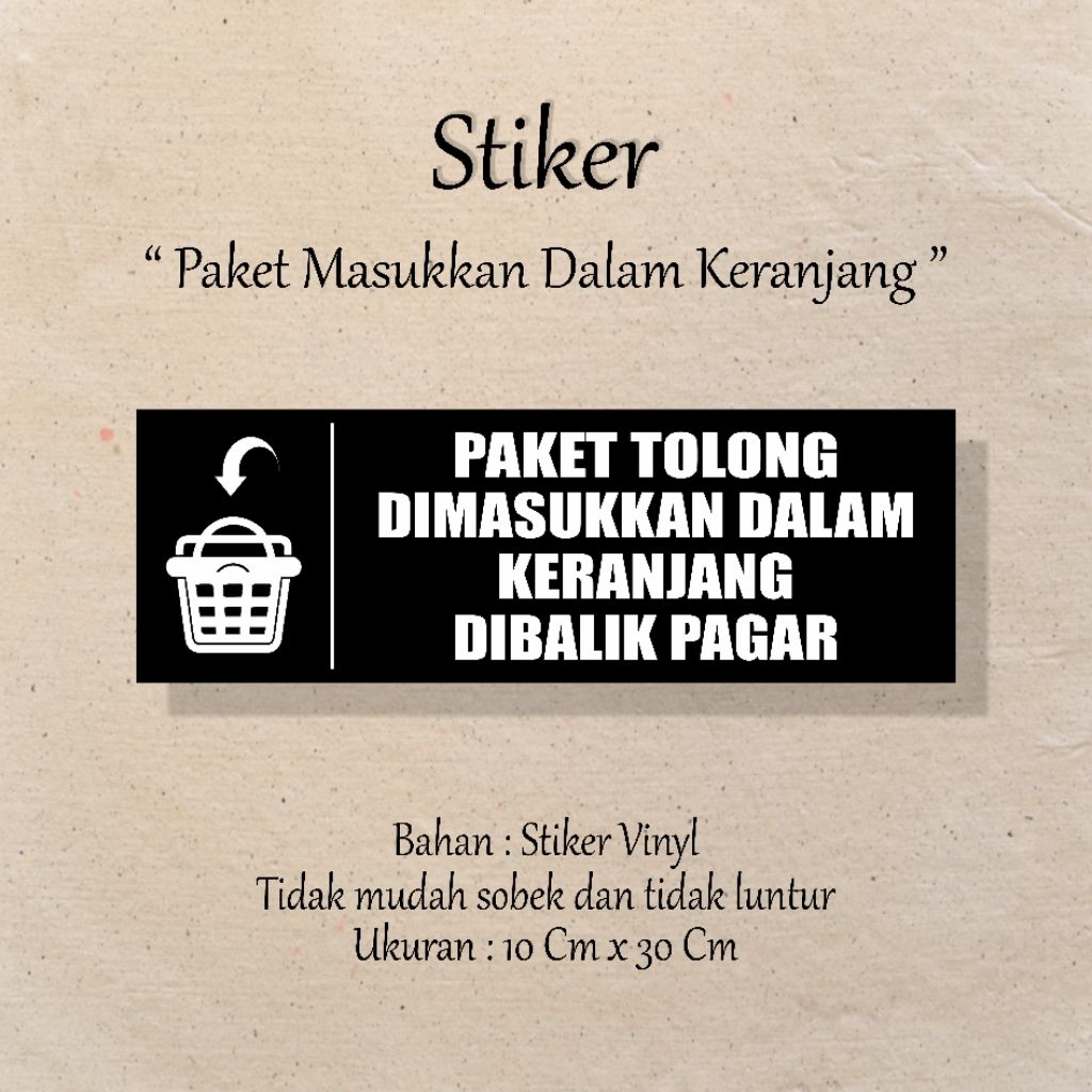 Jual Stiker Paket Makanan Letakkan Disini Sticker Tulisan Paket ...