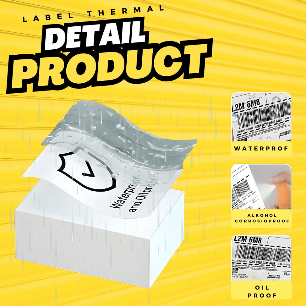 Jual Kertas Thermal waterproof /kertas print resi/ Label Thermal ...