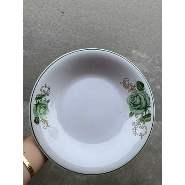 Jual PIRING LONTONG MBL 6958/ PRIRING KERAMIK BUNGA HIJAU | Shopee ...