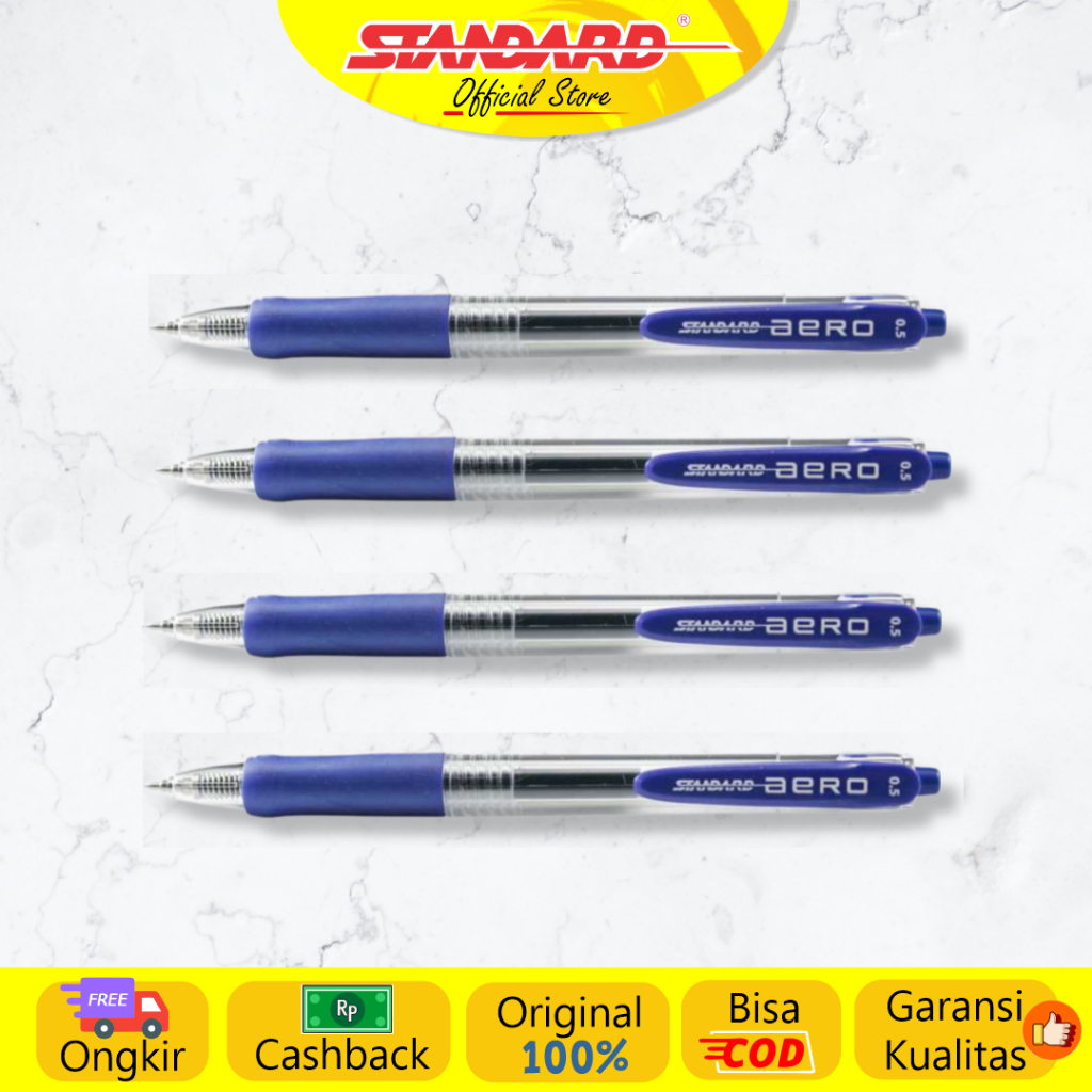 Standard - Pulpen Aero 0.5 Gel ( Alat Tulis / Pen / Ballpoint / Pena ) (2)