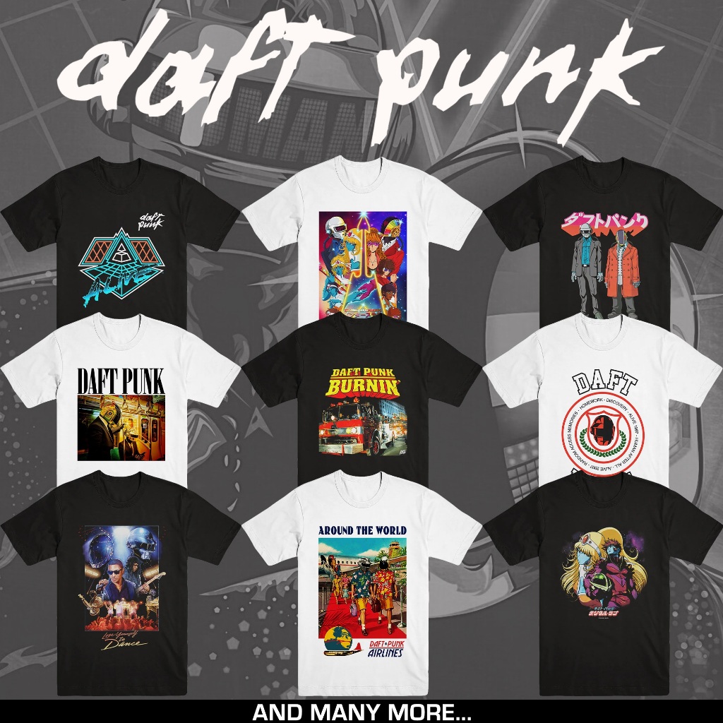 Jual DAFT PUNK | T-SHIRT MUSIC | ELECTRONIC DANCE | MERCHANDISE ...