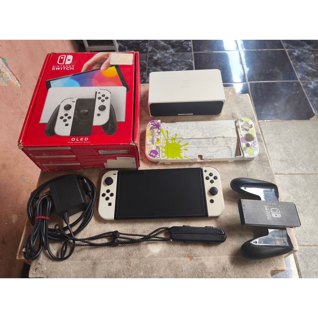 Jual Nintendo Switch OLED CFW Atmos 128GB White Fullset 04 | Shopee ...