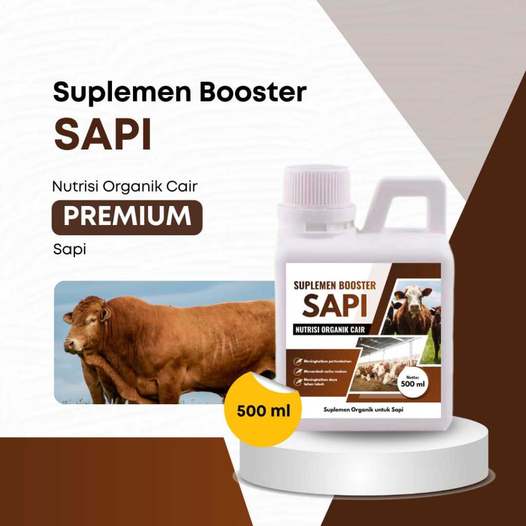 Jual Nutrisi Organik Cair Sapi 500ML Booster Perangsang Nafsu Makan ...