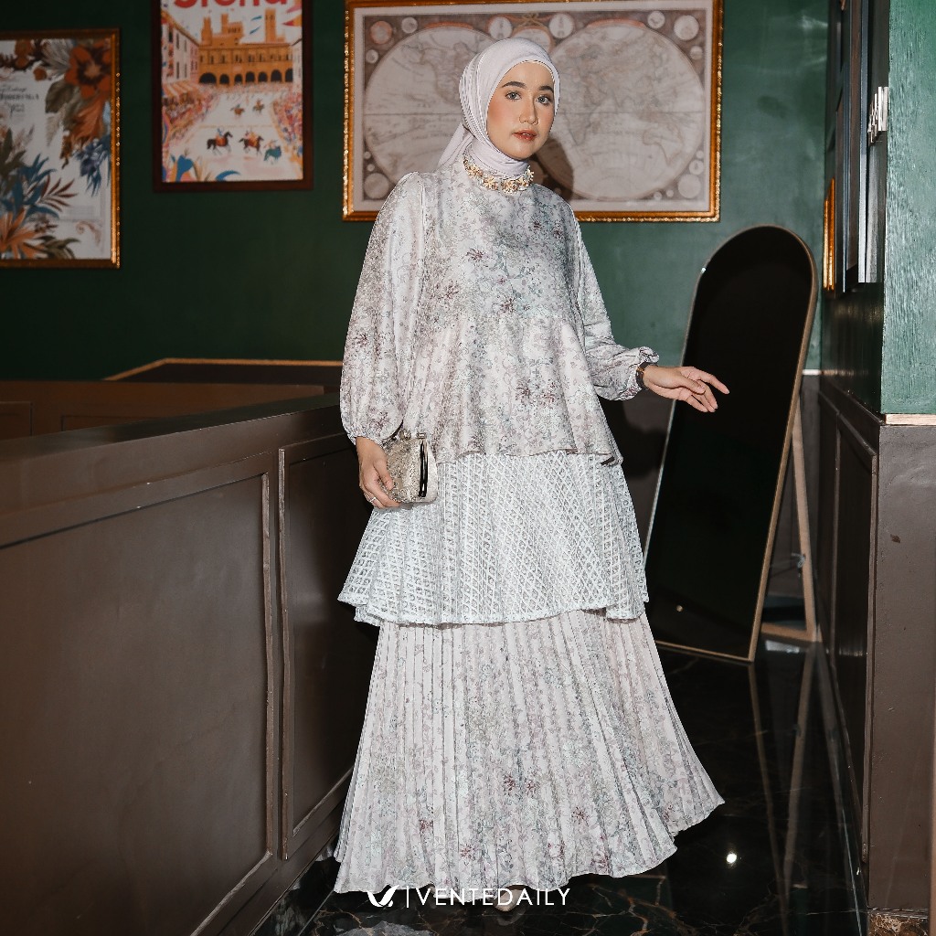 Jual Ventedaily - Asmira One Set Rok Motif Bunga Kekinian Kondangan ...