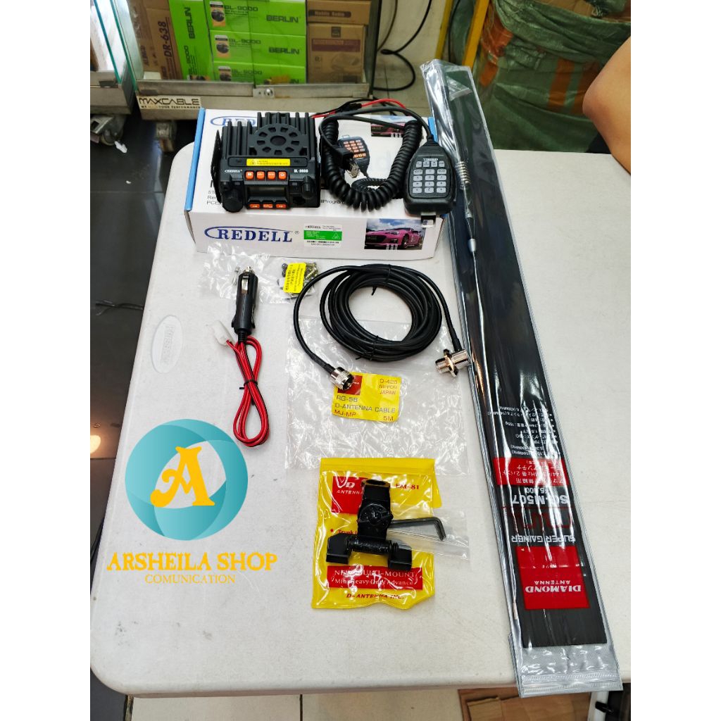 Jual promo paket lengkap radio rig mobil dual band satu set tinggal ...