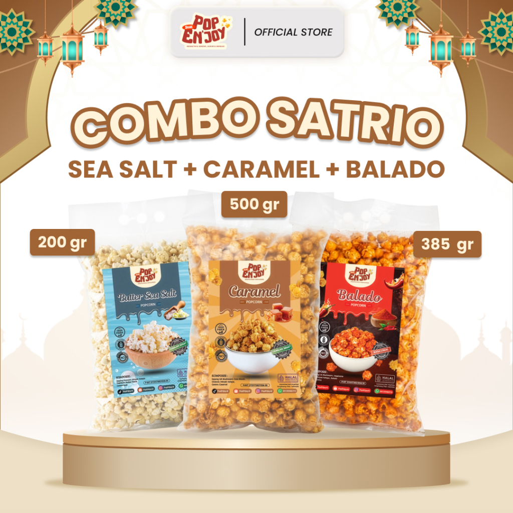 Jual PopENjoy - [SATRIO] 3 VARIAN RASA POPCORN | POPCORN RASA BUTTER ...