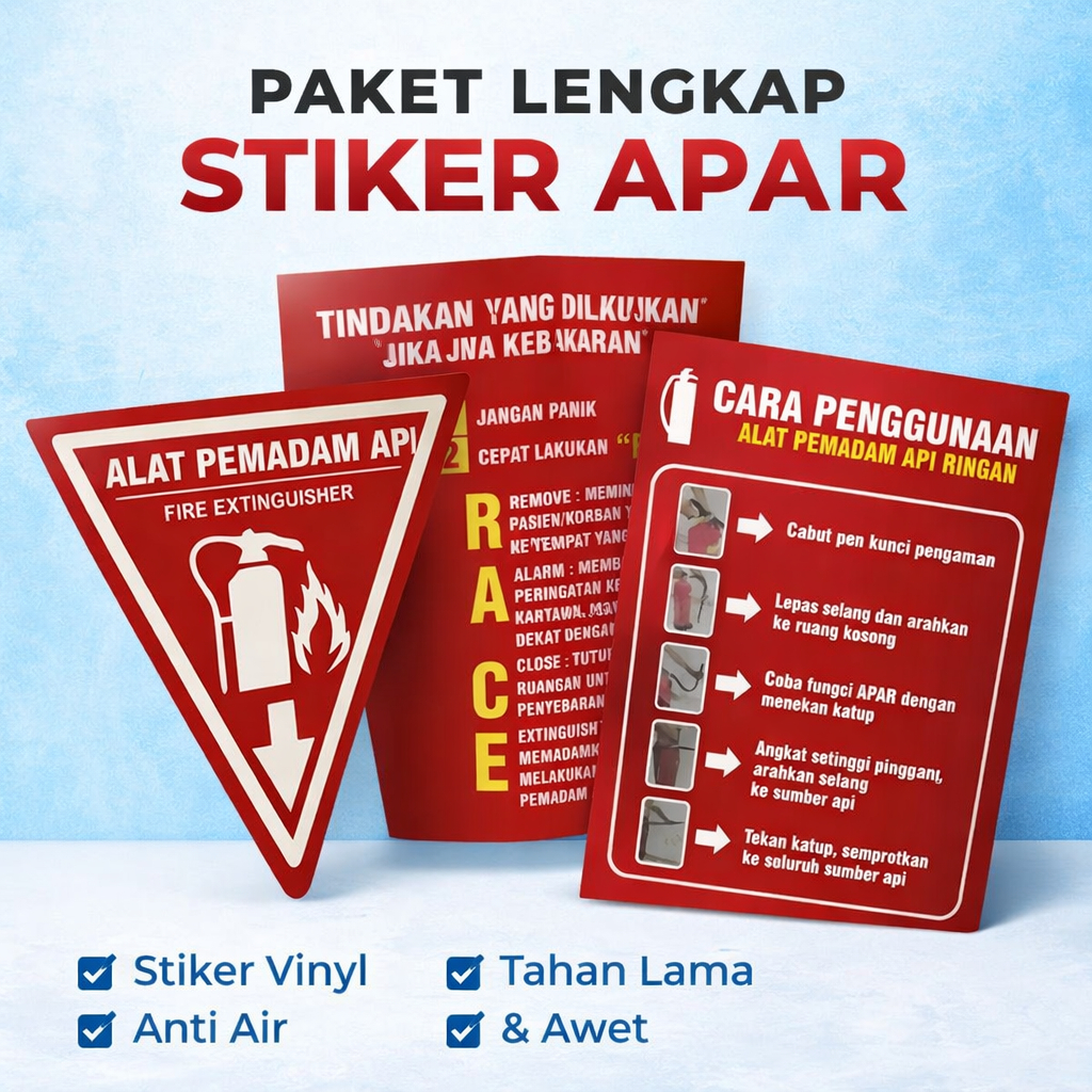 Jual Paket Lengkap Stiker APAR | Edukasi Kebakaran & Cara Menggunakan ...