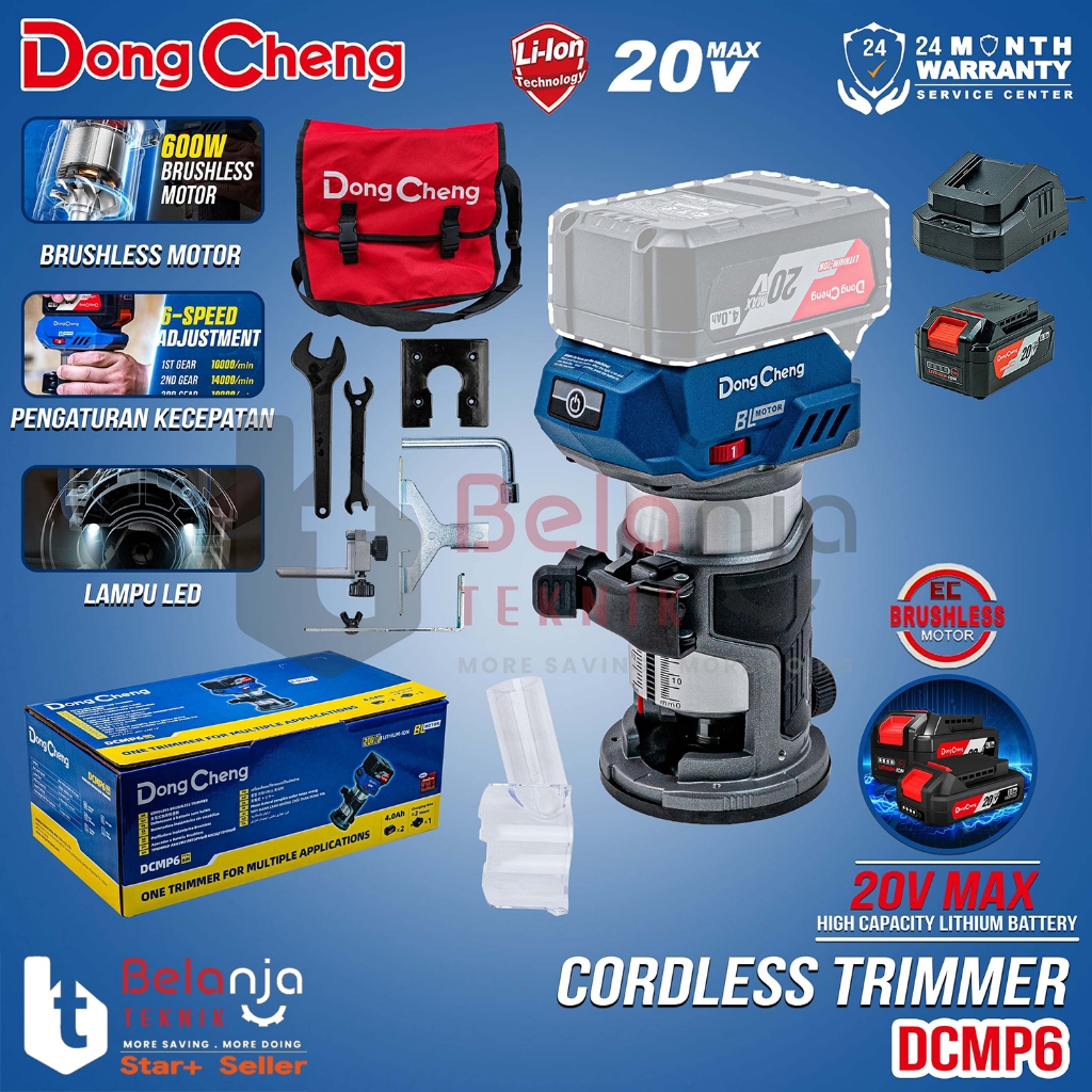 Jual Mesin Profil Kayu Baterai DongCheng DCMP6 Trimmer Cordless ...