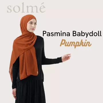 Solmè Pashmina Ceruty Babydoll Hijab Premium Lembut Jatuh Ringan Elegan