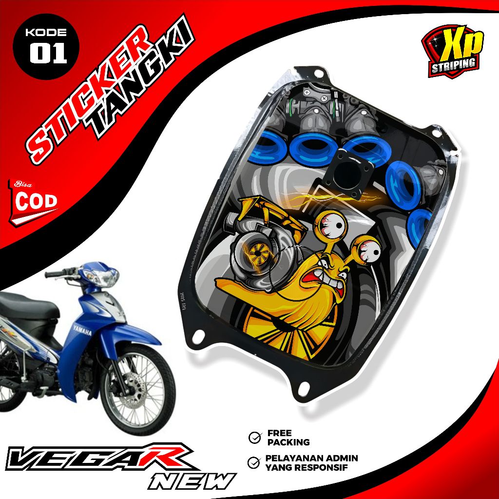 Jual Stiker Tangki Bensin VEGA R NEW Sticker Tengki Motor VEGA R Anti ...