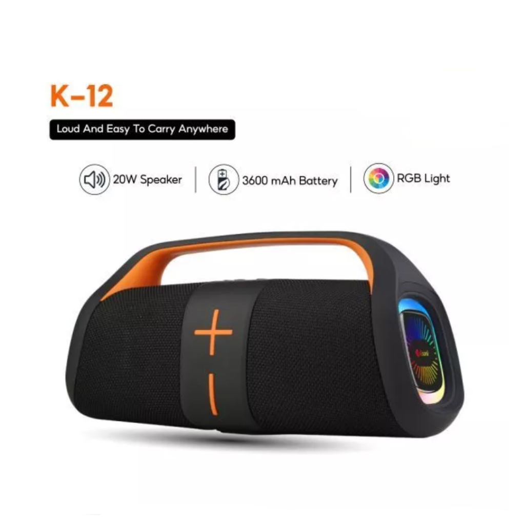 Jual KISONLI K12 Speaker Bluetooth 5.3 Super Bass 20W Portable RGB ...