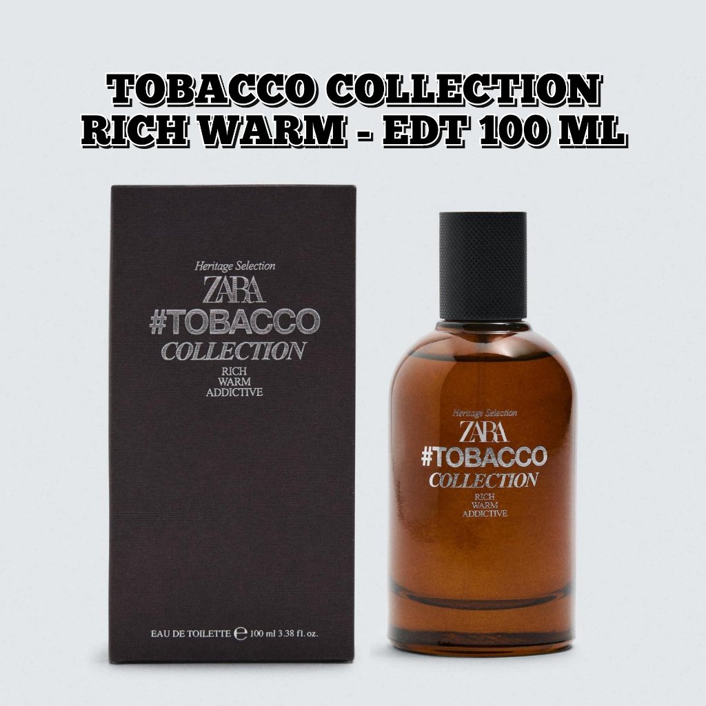 parfum zara tobacco Men's COLLECTION Rich/Warm/Addictive/Intense/Dark/Exclusive 2X Eau De Toilette 3.4 fl.oz. each : Beauty & Personal Care reinforcing the warm and enveloping trail Zara Tobacco Collection - Unexpected