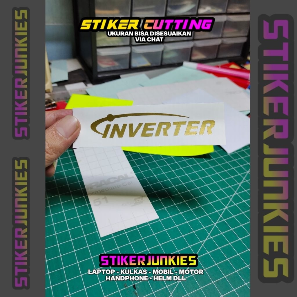 Jual STIKER LOGO INVERTER 2 STICKER CUTTING | Shopee Indonesia
