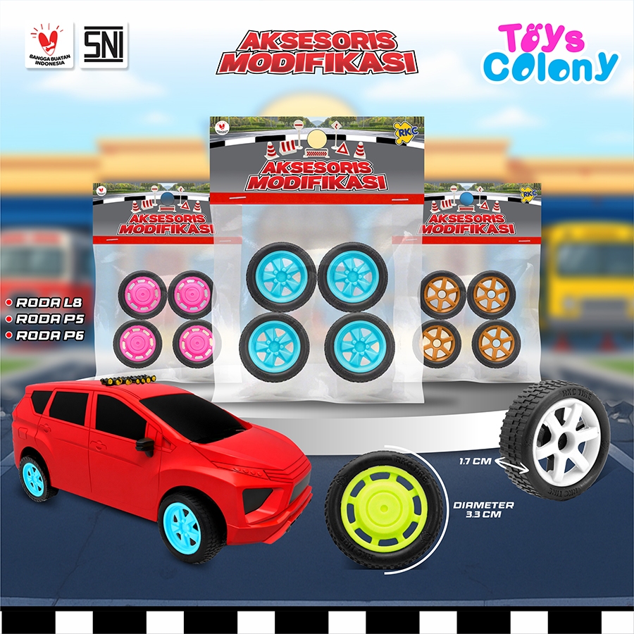 Jual Roda/Ban Plastik Model Lubang 8, Palang 5 & Palang 6 – Beragam ...