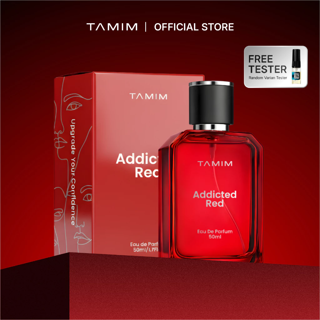 Addicted Red - Parfum Pria & Wanita Wangi Tahan Lama Aroma Fresh Sweet Woody | Eau de Parfum by Tamim