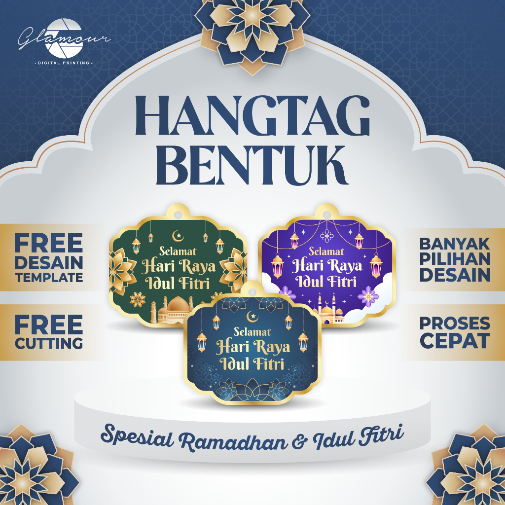 Jual Hangtag Lebaran Idul Fitri Bentuk | Label Tag Hampers | Hang Tag ...