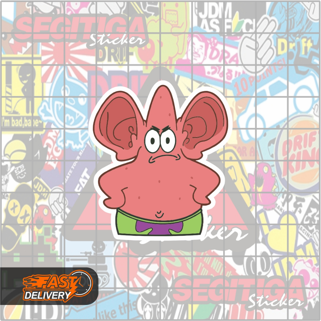 Jual Sticker Patrick Kuping Besar Ukuran 4.5 x 5 Cm | Shopee Indonesia