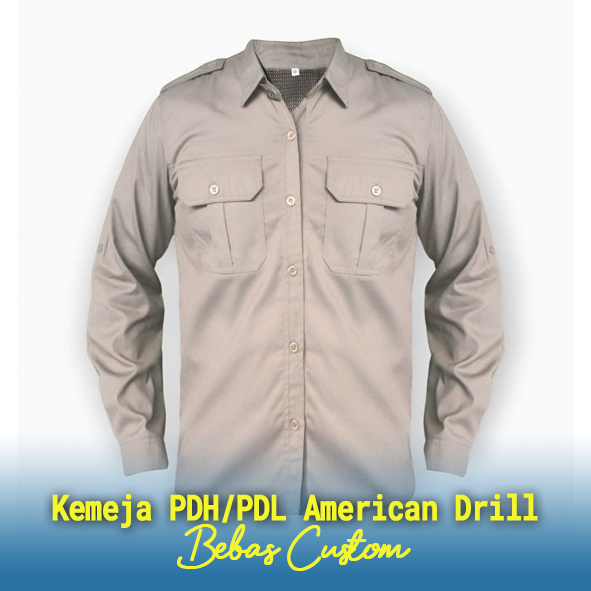 Jual Kemeja PDH/PDL American Drill Bordir Custom, Kemeja PDH/PDL ...