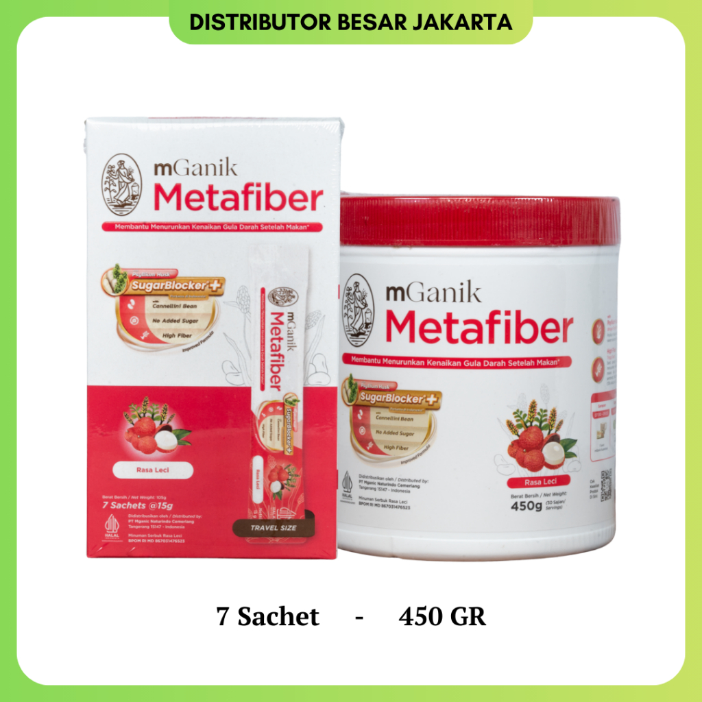 Jual mGanik Metafiber Leci 450gr 7 Sachet Kontrol Gula Darah Optimal ...